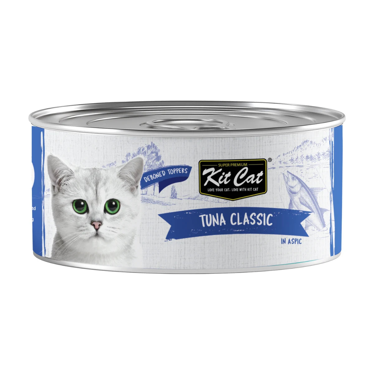 Kit Cat Deboned Tuna Classic Aspic wet cat food 80g can
