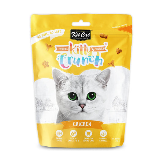 Kit Cat Kitty Crunch Chicken crunchy cat treats front pack 60g