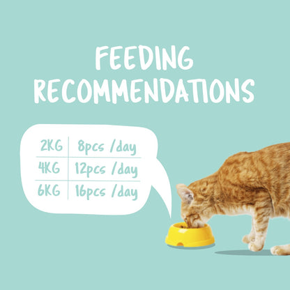 Kit Cat Purrfect Pockets Skin and Coat Care feeding recommendations for cats by weight