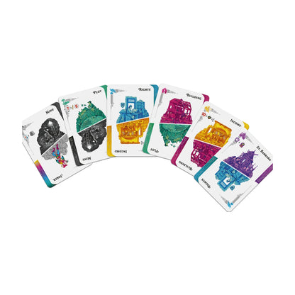 Kutná Hora The City of Silver double-sided action cards for mining, plots, building, income and St Barbara