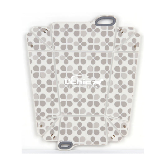 L'Chic Chop2Bowl Grey Pattern foldable travel pet bowl for dogs and cats