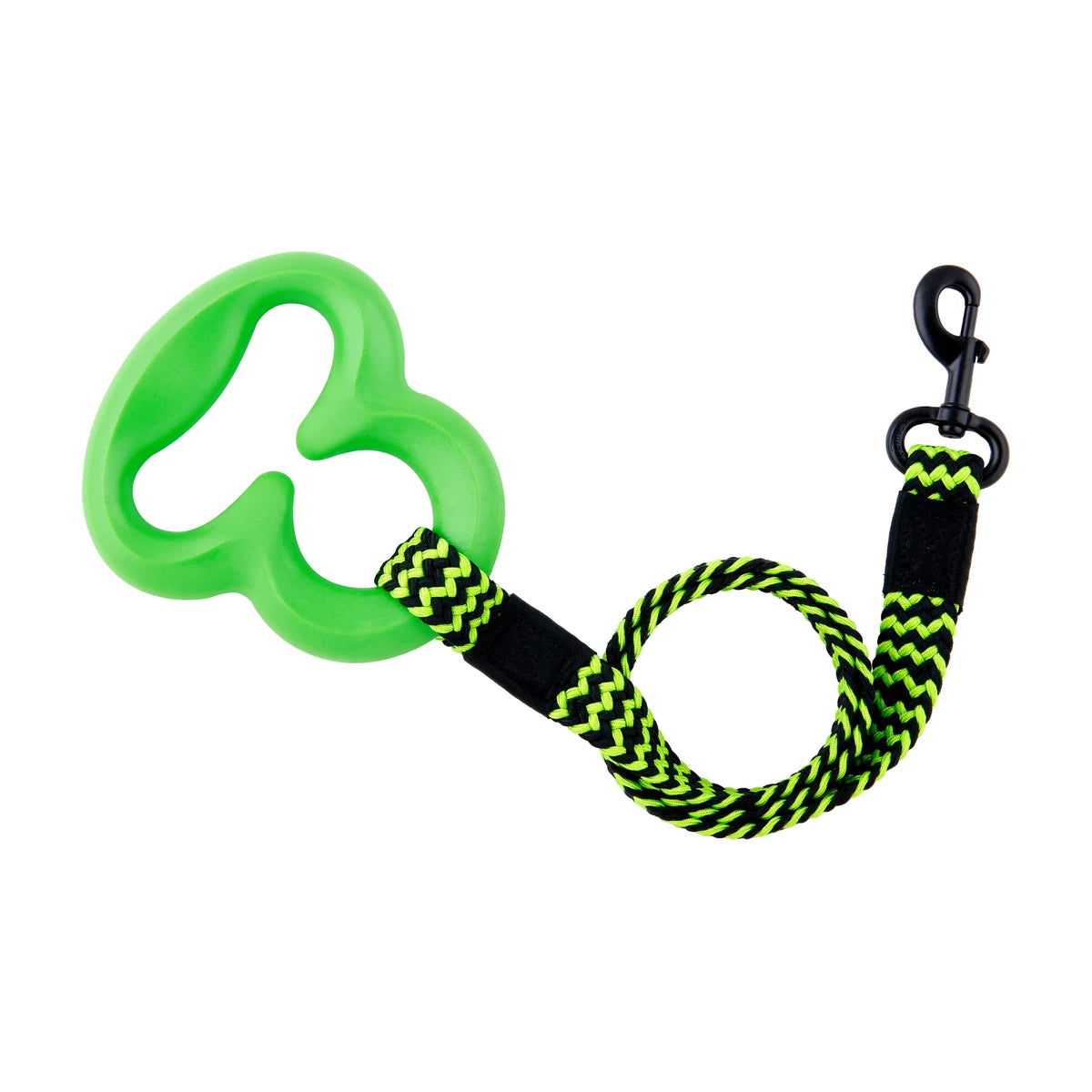 L'Chic Octobungee green elastic dog leash with ergonomic handle and shock-absorbing bungee lead
