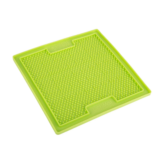 LickiMat Classic Soother lick mat for dogs in green for calming enrichment and slow feeding