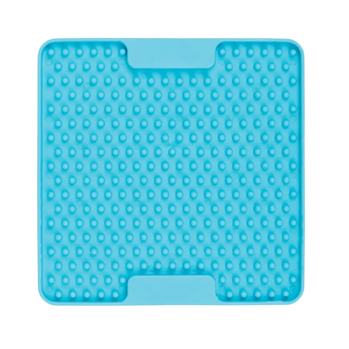 LickiMat Mini Soother 15cm turquoise lick mat for small dogs slow feeding and calming enrichment