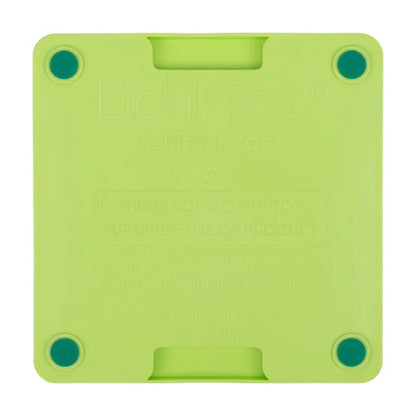 Back view of LickiMat Mini TUFF Playdate showing suction cups for secure grip during licking and slower feeding.