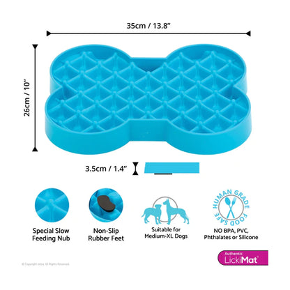 LickiMat SloDog slow feeder plate size 35cm x 26cm x 3cm dimensions guide