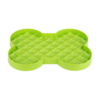 LickiMat SloDog slow feeder plate green studio top view for dogs