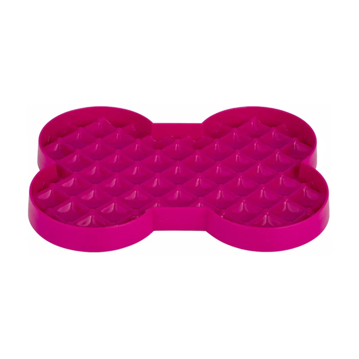 LickiMat SloDog slow feeder plate pink studio top view for dogs