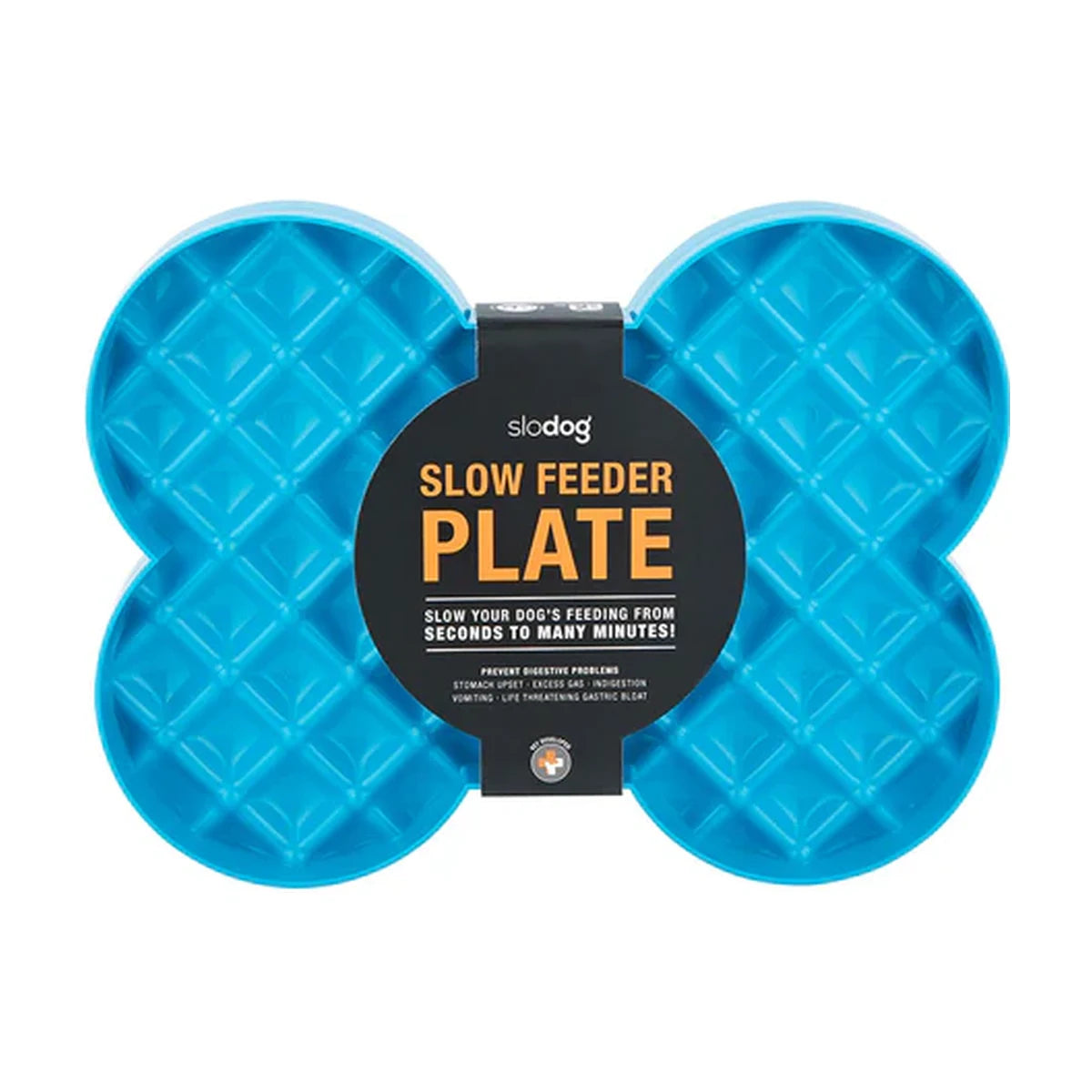 LickiMat SloDog slow feeder plate turquoise with packaging sleeve