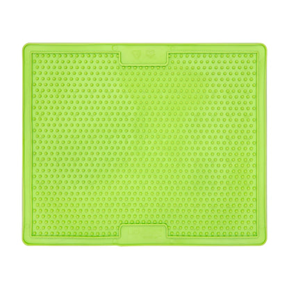 LickiMat Soother XL green lick mat for calming enrichment and slow feeding 30cm x 25cm