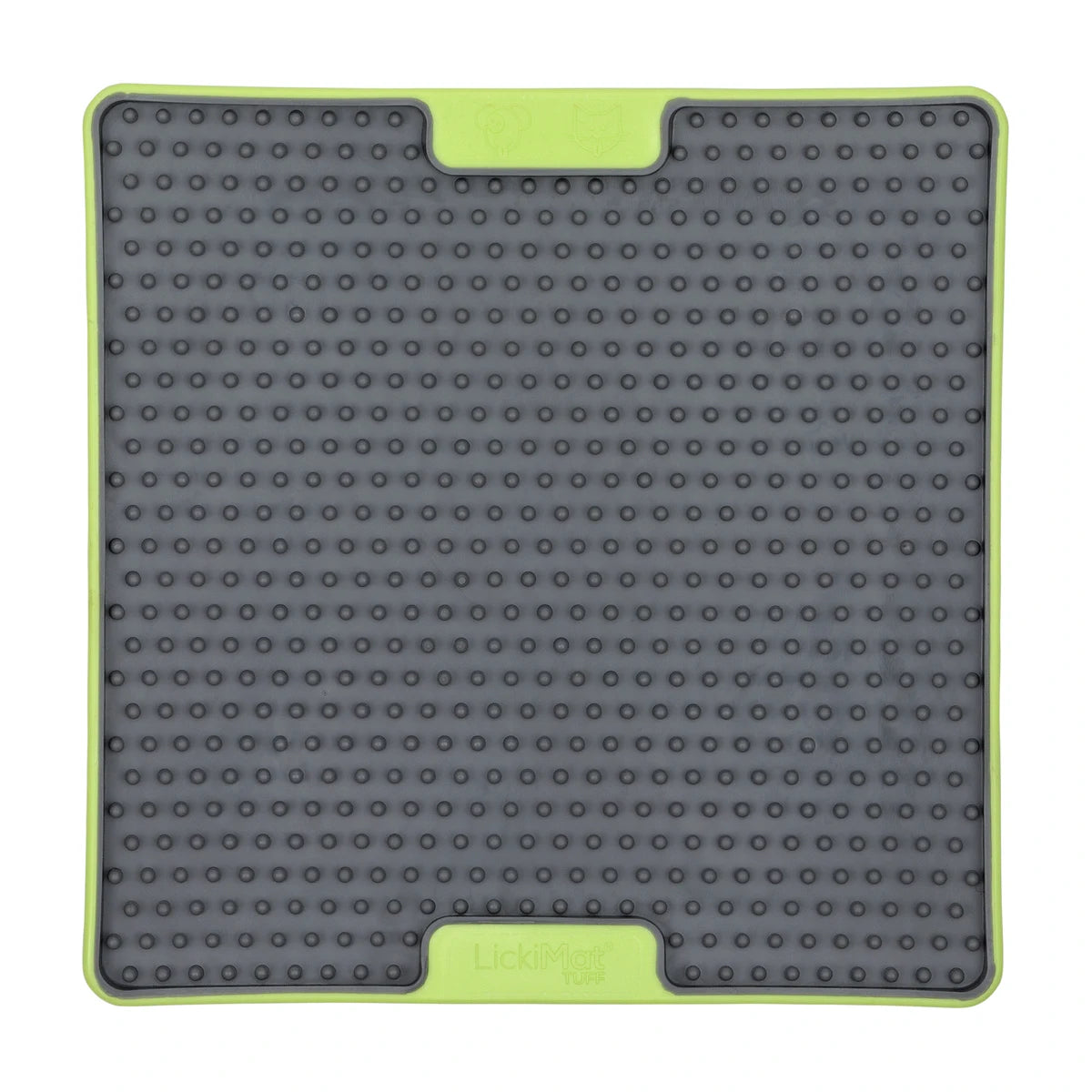 LickiMat TUFF Soother lick mat for dogs green top view 20cm slow feeder calming enrichment