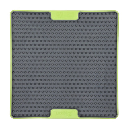 LickiMat TUFF Soother lick mat for dogs green top view 20cm slow feeder calming enrichment