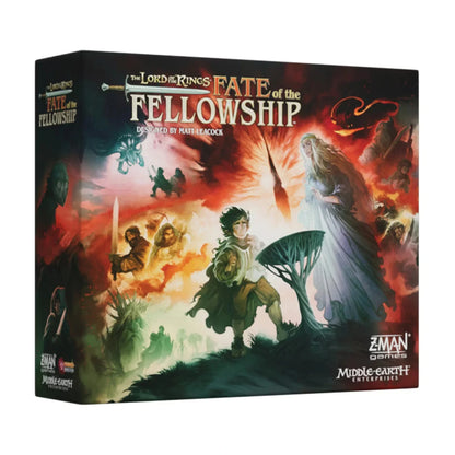 The Lord of the Rings Fate of the Fellowship board game box front angle