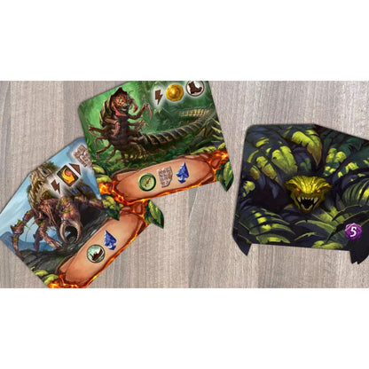 Lost Ruins of Arnak Expedition Leaders guardian and site tiles with illustrated creatures