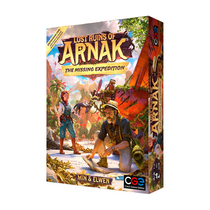 Lost Ruins of Arnak The Missing Expedition expansion box for the strategy board game