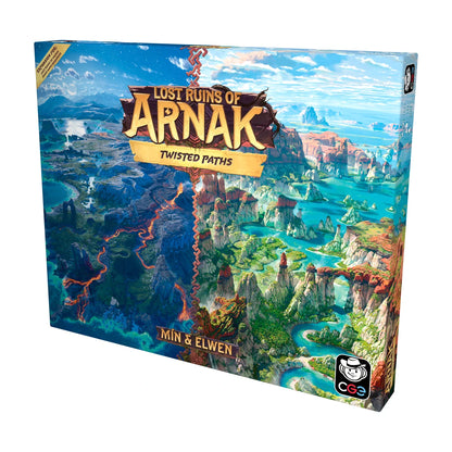 Lost Ruins of Arnak Twisted Paths expansion box for the strategy board game