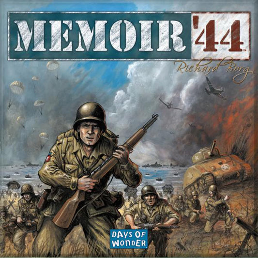 Memoir ’44 historical strategy board game box front showing World War II battlefield artwork