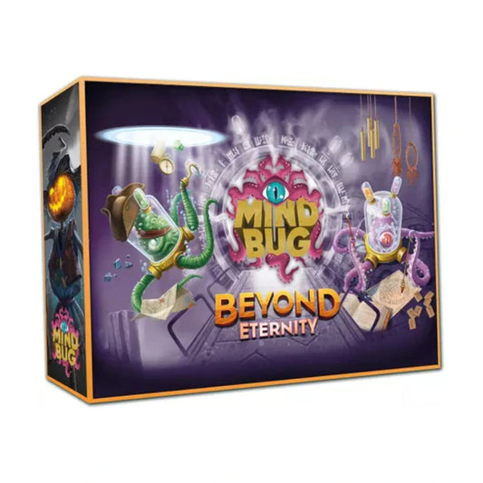 Mindbug Beyond Eternity standalone expansion card game box for 2 player tactical creature duels