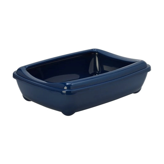 Moderna Arist-O-Tray with Rim Medium cat litter tray in Blue Berry