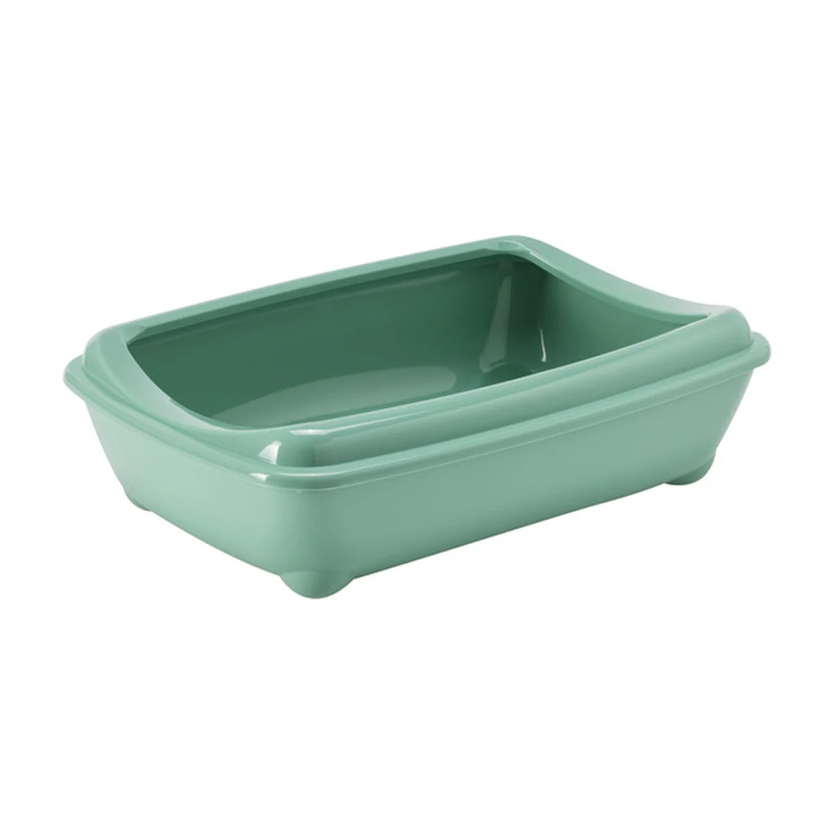 Moderna Arist-O-Tray with Rim Medium cat litter tray in Soft Green