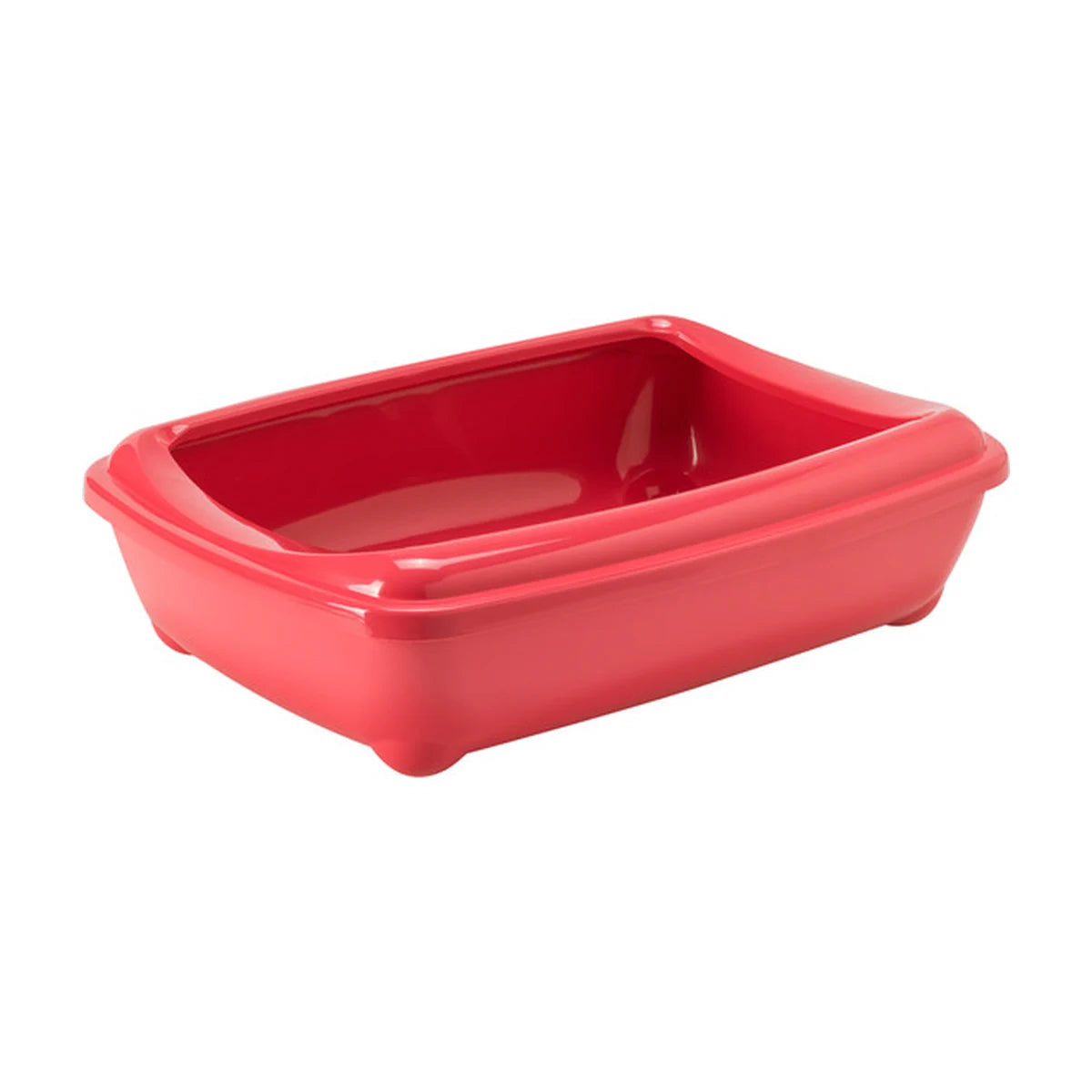 Moderna Arist-O-Tray with Rim Medium cat litter tray in Spicy Coral