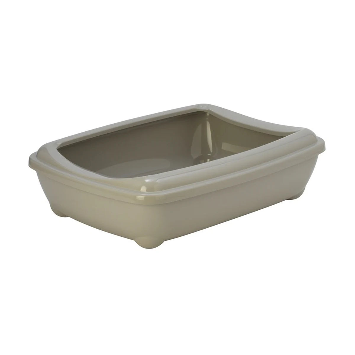 Moderna Arist-O-Tray with Rim Medium cat litter tray in Warm Grey