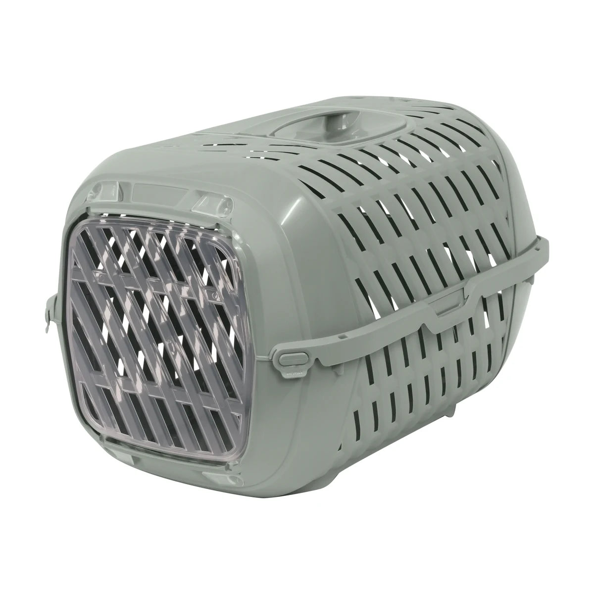 Moderna Aventro Pet Carrier in Olive Green with translucent door and ventilation openings