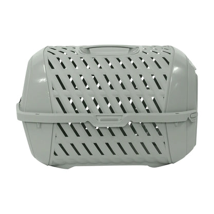 Rear view of Moderna Aventro Pet Carrier in Olive Green showing ventilation openings