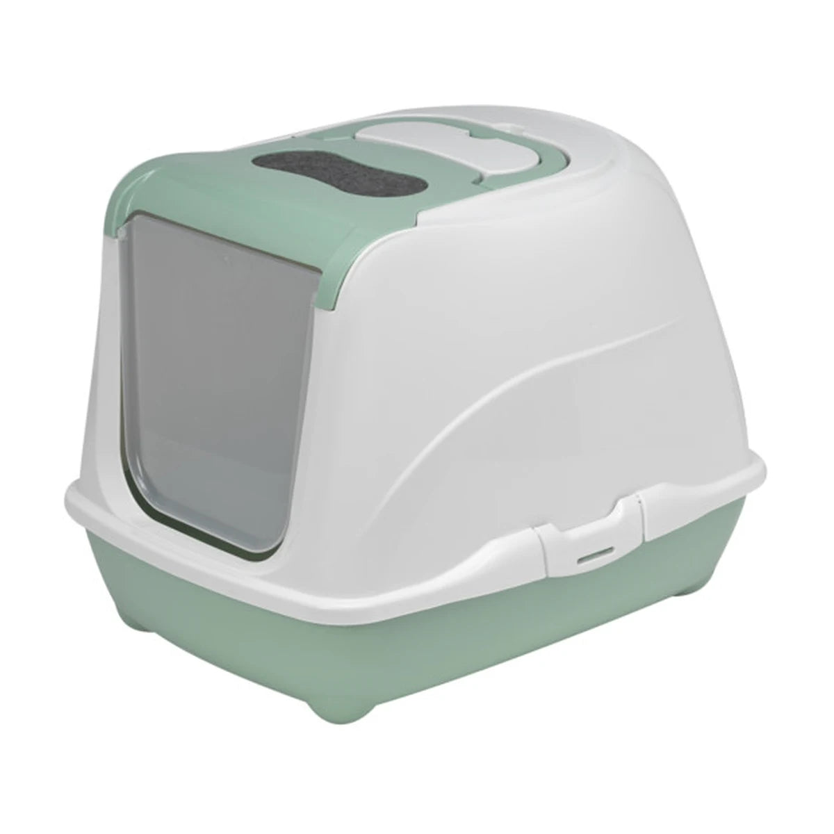 Moderna Flip Cat Large hooded cat litter box in Soft Green