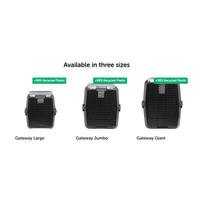 Moderna Gateway IATA dog transport carrier Large Jumbo and Giant size comparison
