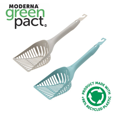 Moderna Handy Max cat litter scoops in Aquarelle and Warm Grey made with recycled plastic