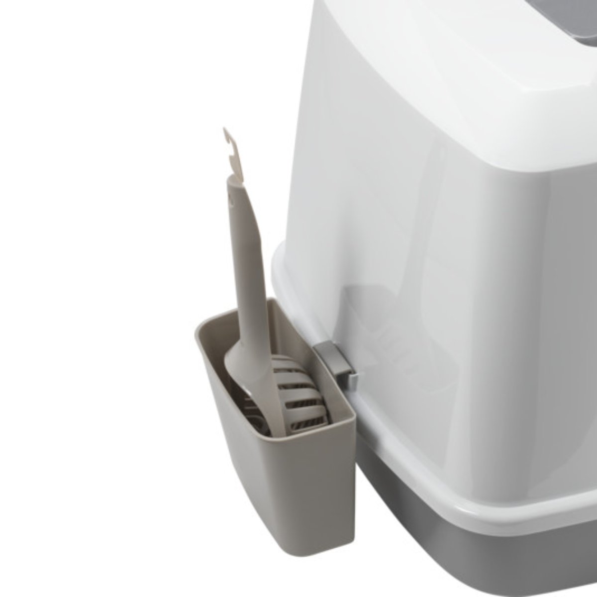 Moderna Handy Max with Caddy attached to the side of a cat litter box