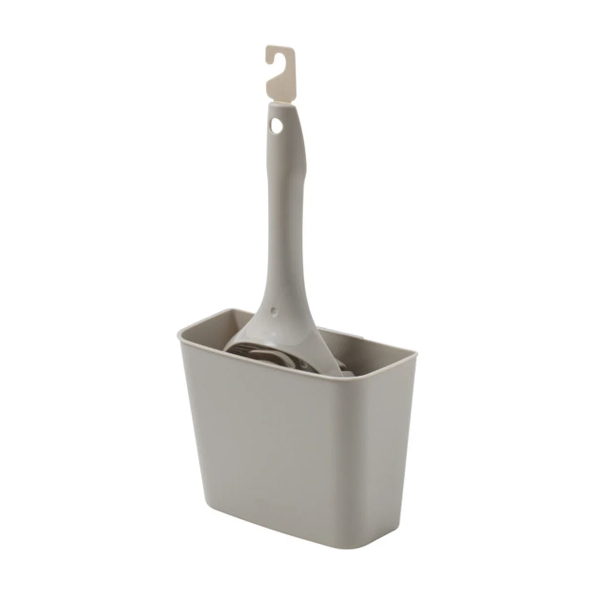 Moderna Handy Max cat litter scoop stored inside the Warm Grey caddy