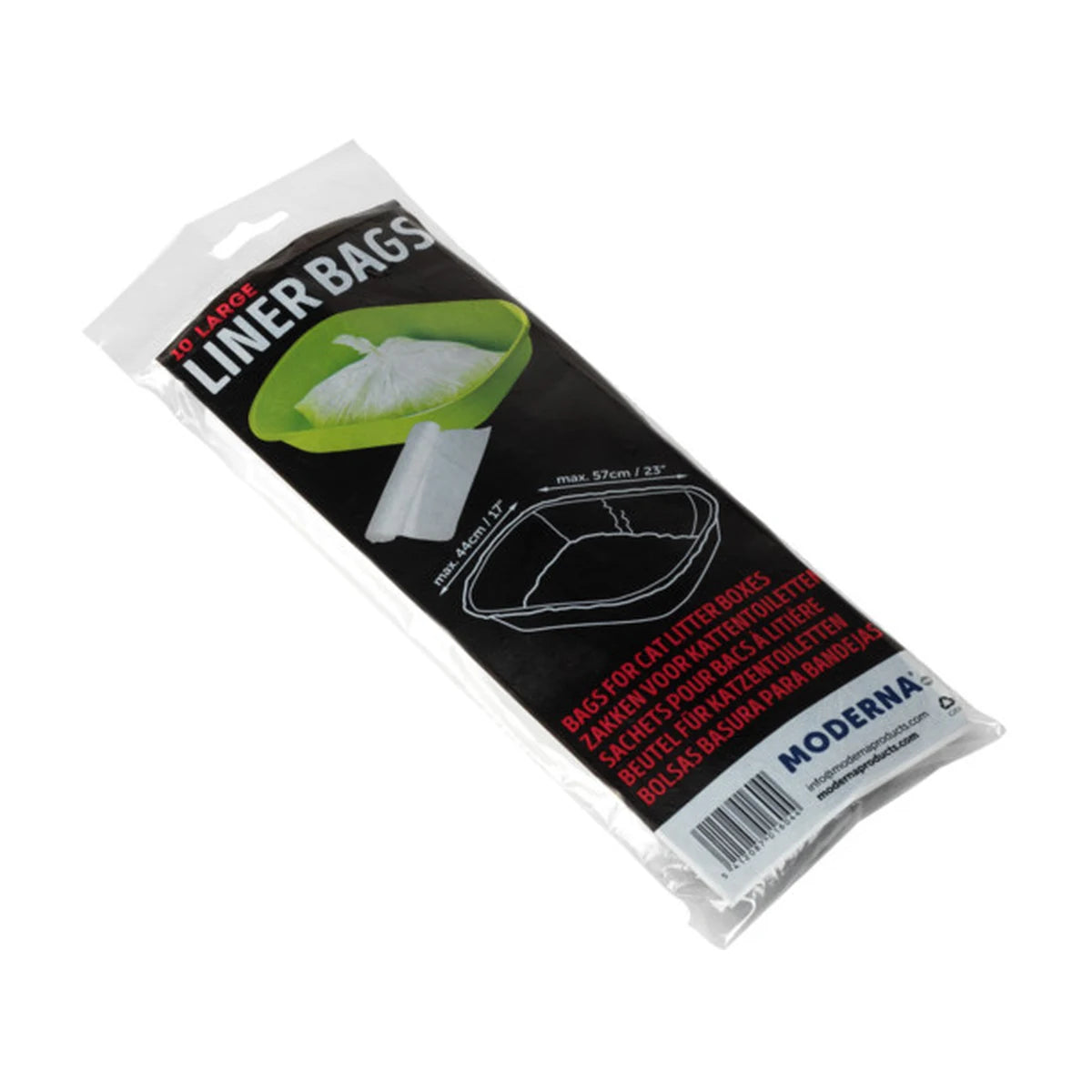 Moderna Linerbags X-Large cat litter box liners 10 pack for boxes up to 65 × 49 cm