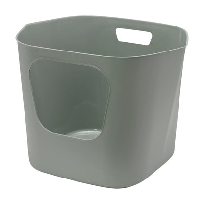 Moderna Lotus cat litter tray in Olive Green