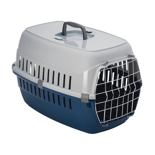 Moderna Road Runner Spring Lock Pet Carrier in Blue Berry
