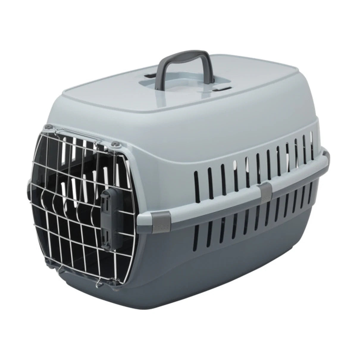 Moderna Road Runner Spring Lock Pet Carrier in Dark Grey