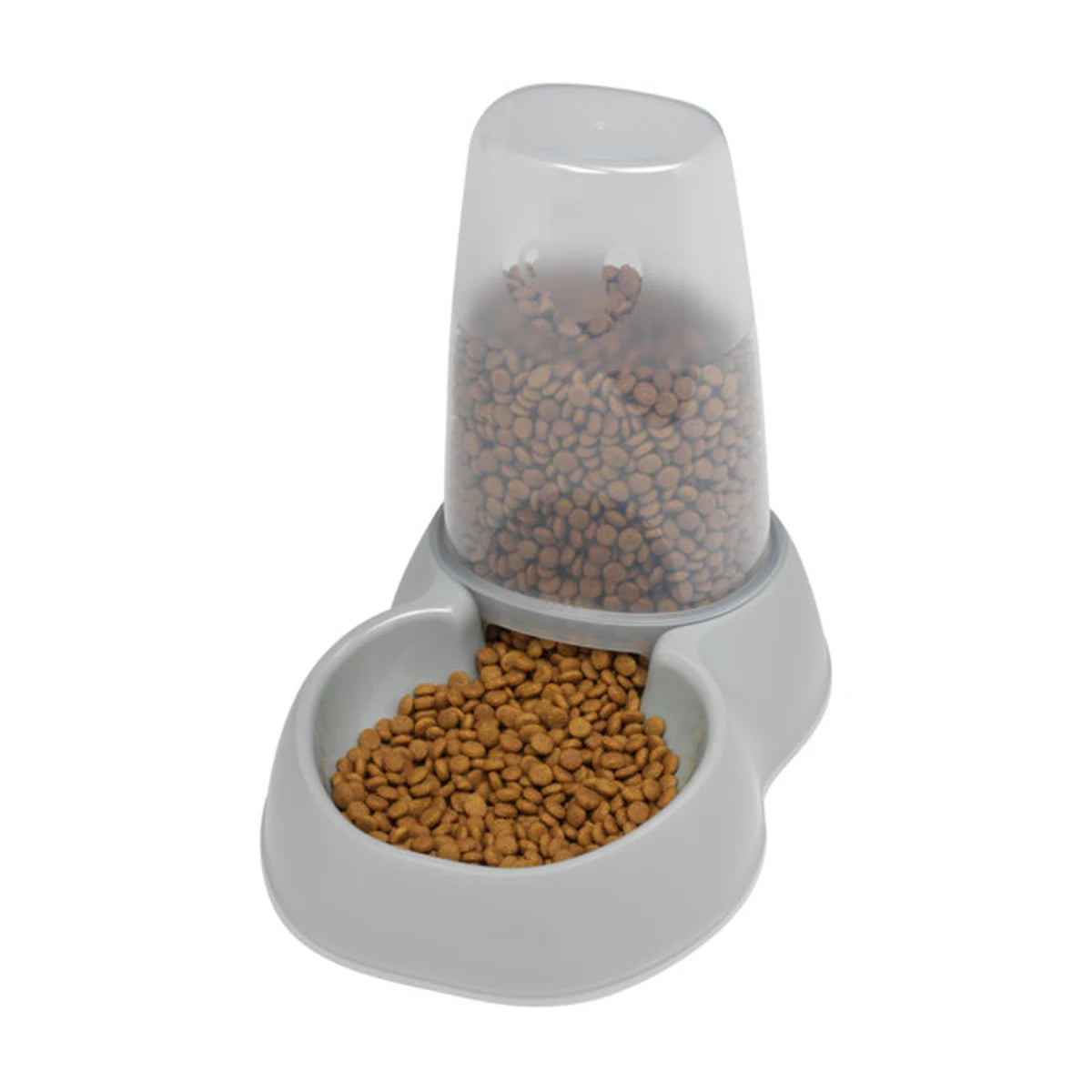 Moderna Sensiflo 1.5L Olive Green gravity dispenser filled with dry pet food