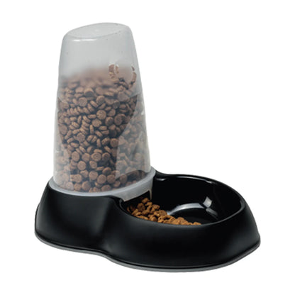 Moderna Sensiflo 1.5L pet food dispenser in Black with dry food