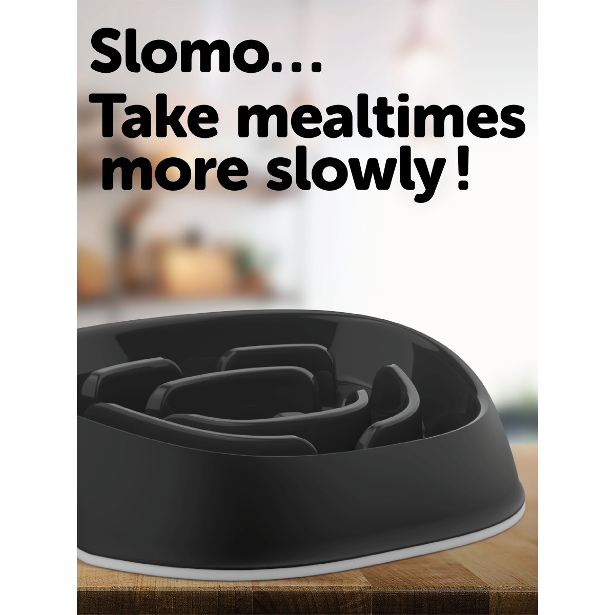 Moderna Slomo dog bowl showing the raised slow-feeding interior design