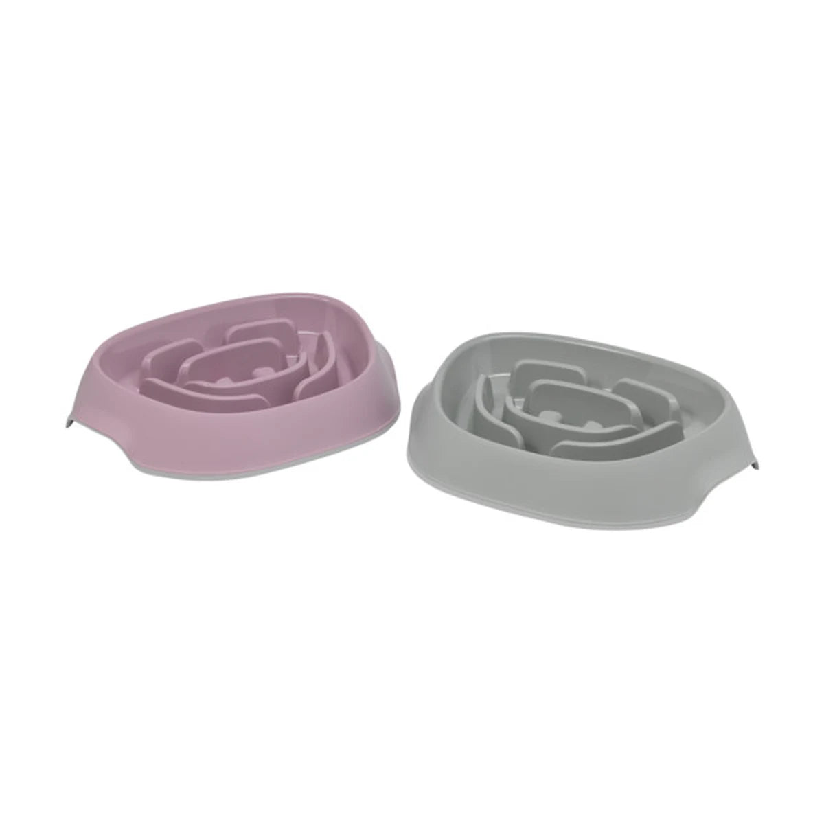 Moderna Slomo slow feeder dog bowls in Soft Lila and Olive Green