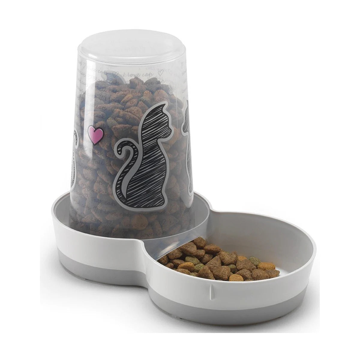 Moderna Tasty Feeder 1.5L Cats in Love food and water dispenser for cats and dogs