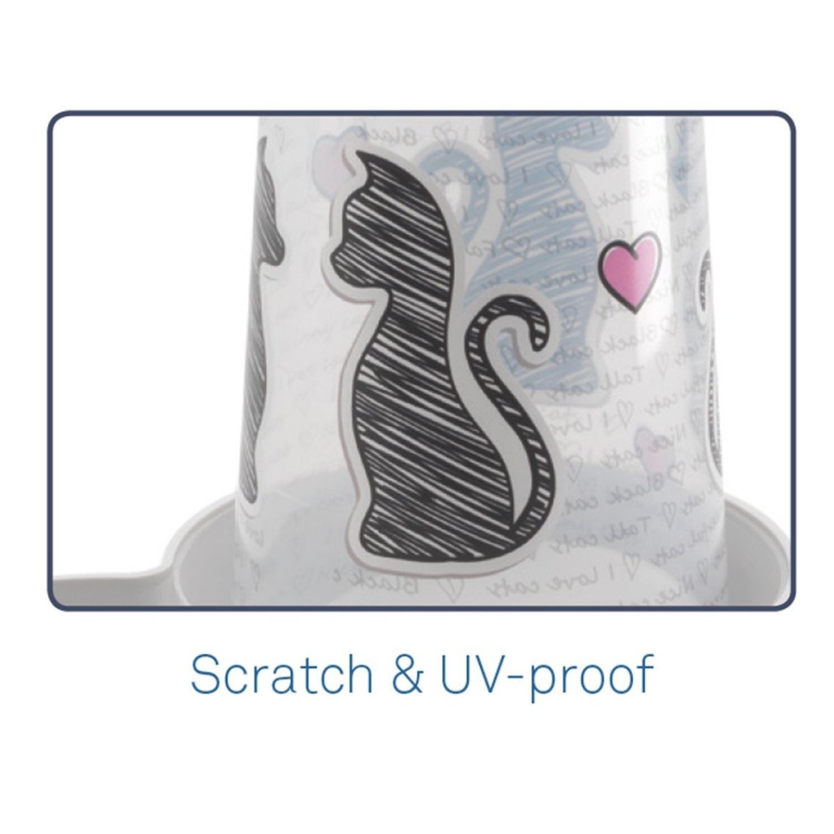 Moderna Tasty Feeder 1.5L Cats in Love scratch and UV-proof decorative design