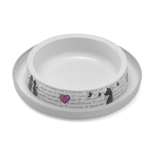 Moderna Trendy Dinner Cats in Love 210ml white pet bowl for dogs and cats