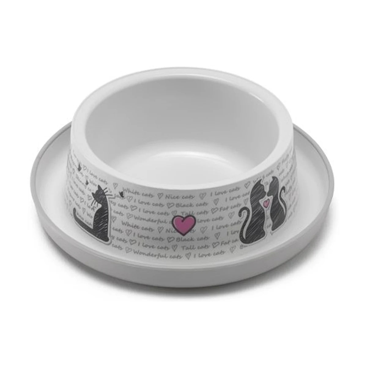 Moderna Trendy Dinner Cats in Love 350ml white pet bowl for dogs and cats