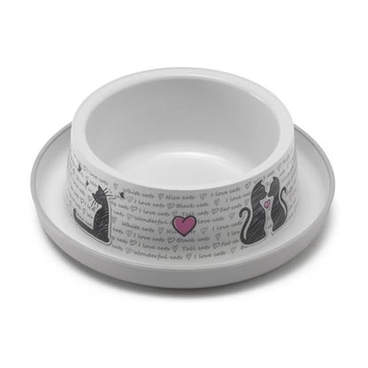 Moderna Trendy Dinner Cats in Love 350ml white pet bowl for dogs and cats