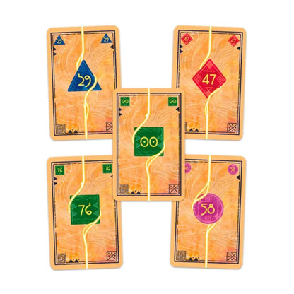 Moirai card game numbered fate cards used for scoring and strategy
