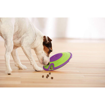 Dog playing with Nina Ottosson Treat Maze interactive treat puzzle