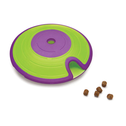 Nina Ottosson Treat Maze green and purple interactive dog puzzle with treats
