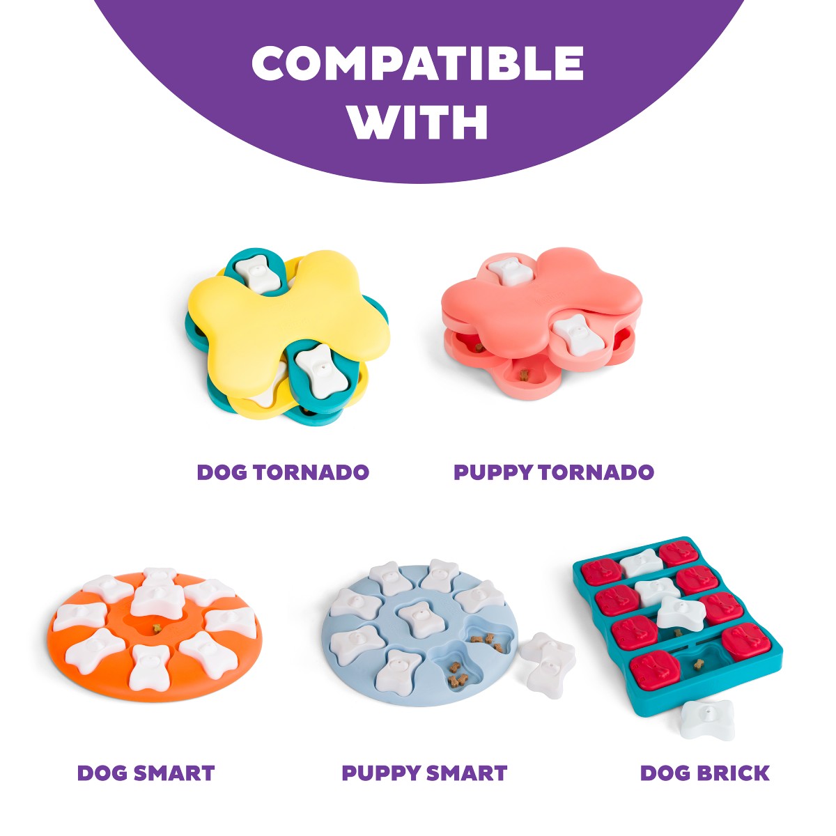 Nina Ottosson bone replacement parts compatible with Dog Tornado Puppy Tornado Dog Smart Puppy Smart and Dog Brick